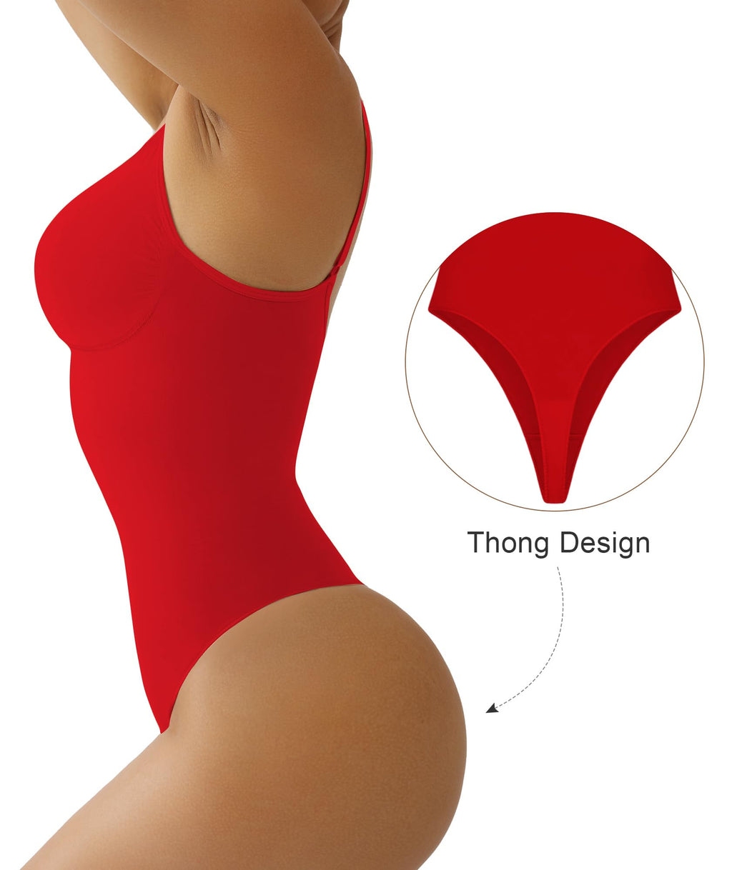 Women's Tummy Control Shapewear Thong Bodysuit Seamless Waist Snatching Body Shaper