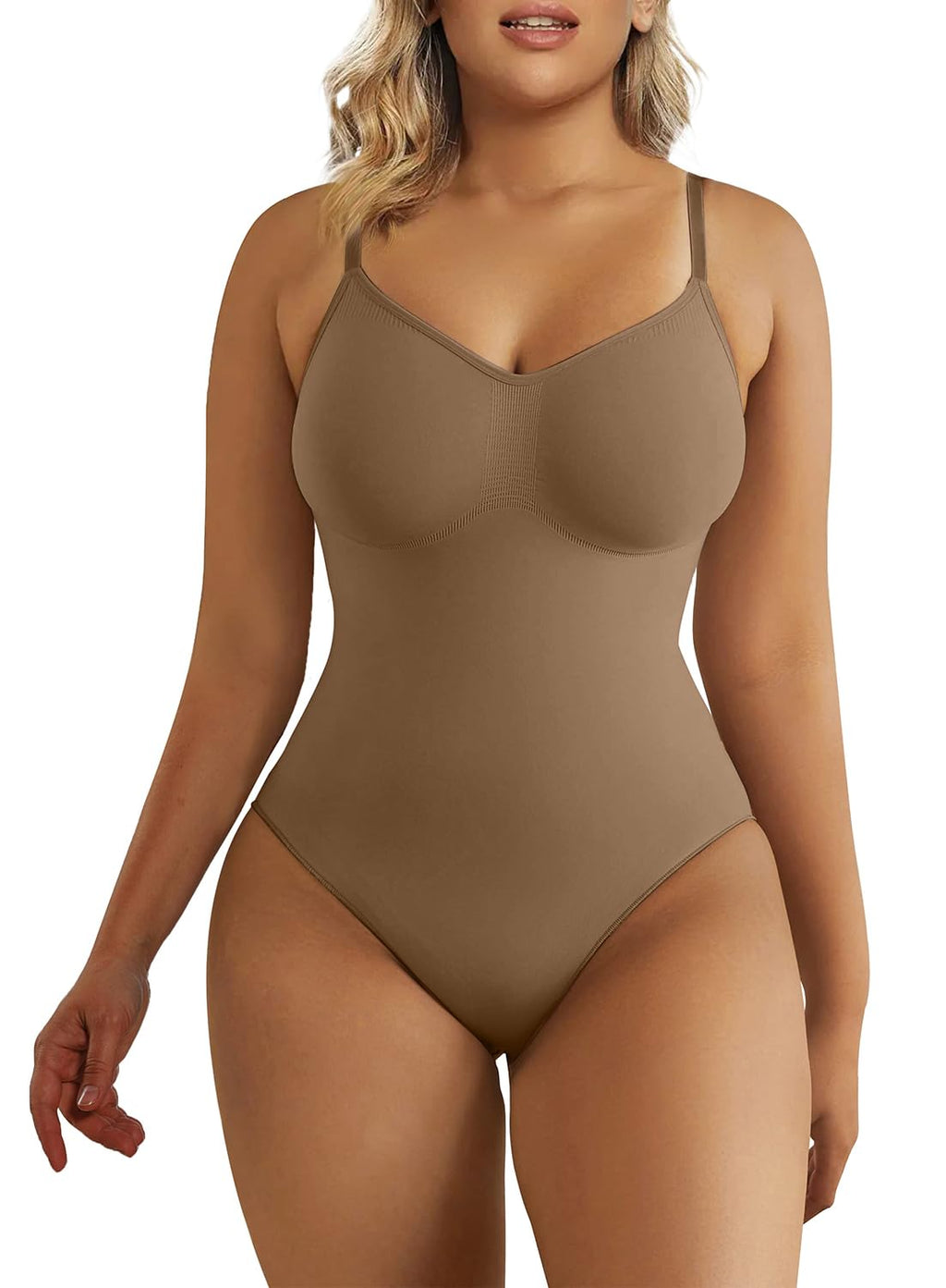Women's Tummy Control Shapewear Thong Bodysuit Seamless Waist Snatching Body Shaper