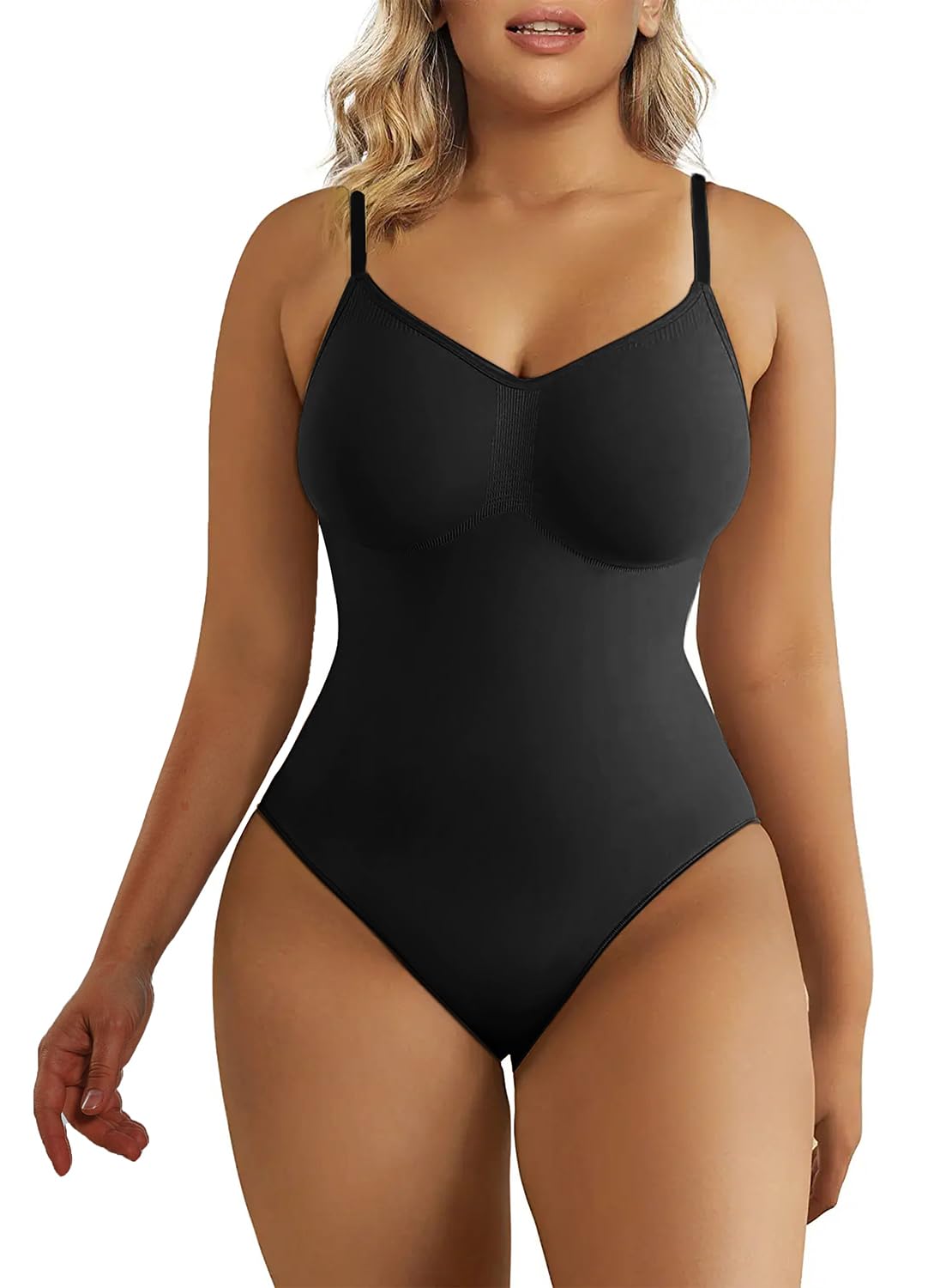 Women's Tummy Control Shapewear Thong Bodysuit Seamless Waist Snatching Body Shaper
