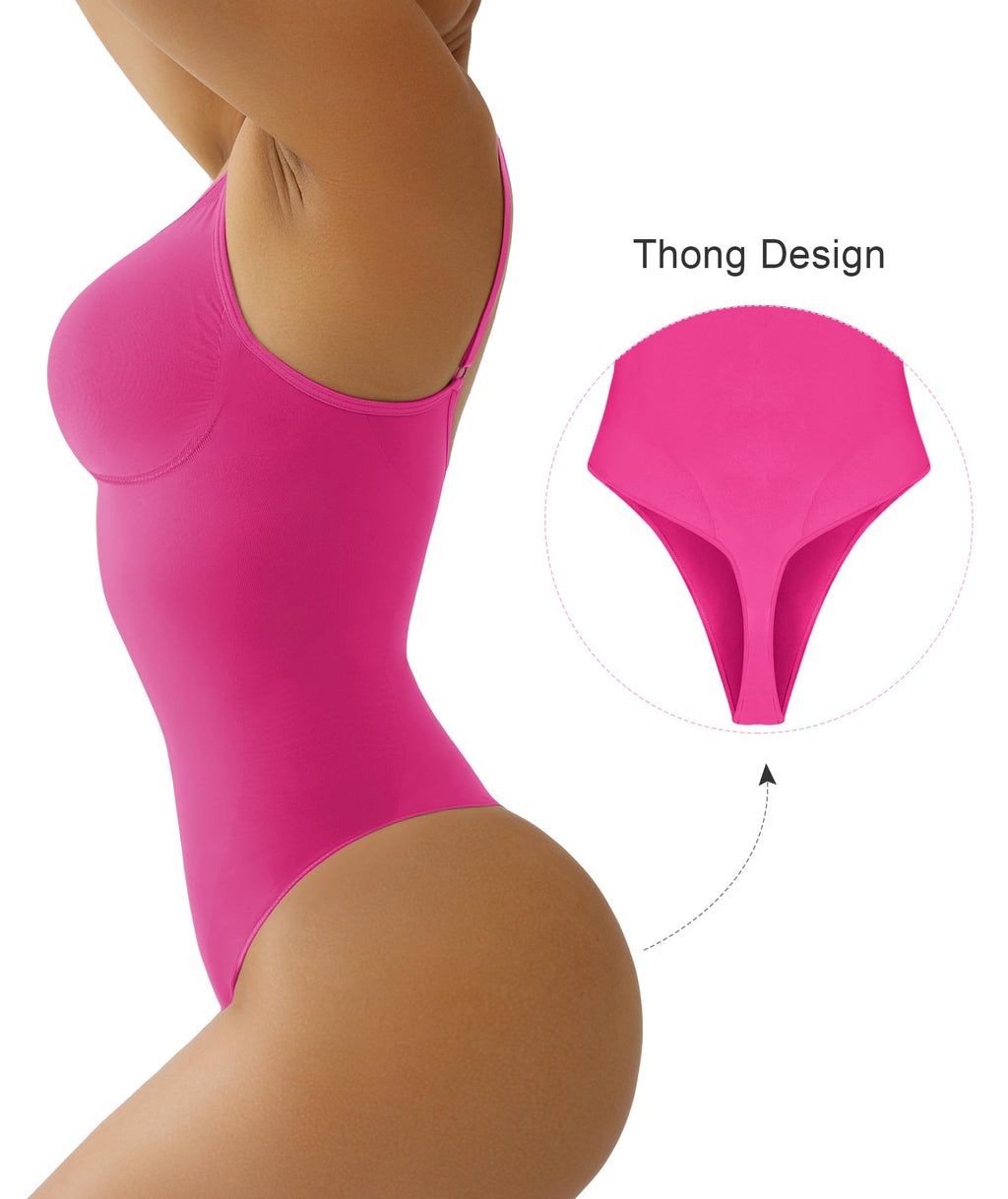 Women's Tummy Control Shapewear Thong Bodysuit Seamless Waist Snatching Body Shaper