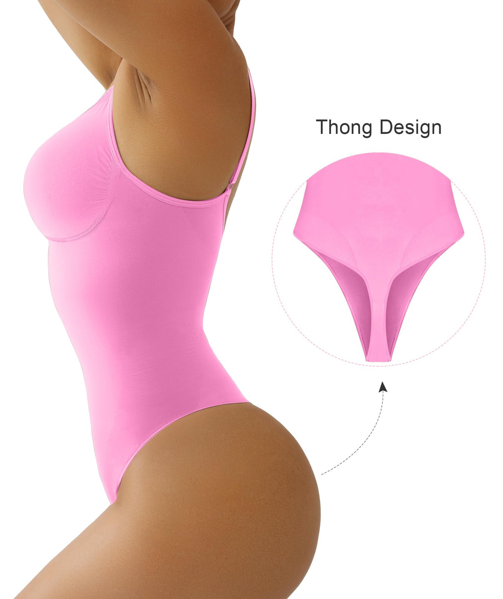 Women's Tummy Control Shapewear Thong Bodysuit Seamless Waist Snatching Body Shaper