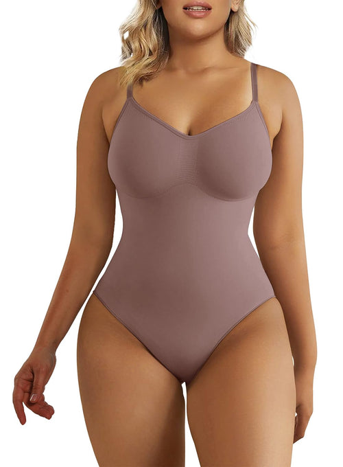 Women's Tummy Control Shapewear Thong Bodysuit Seamless Waist Snatching Body Shaper
