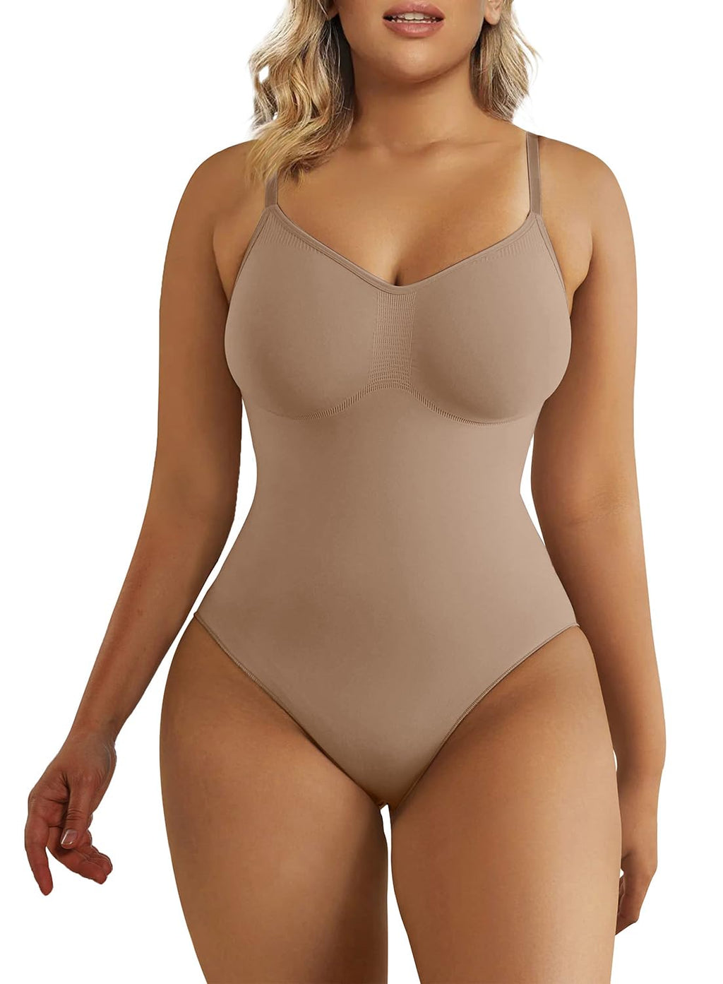 Women's Tummy Control Shapewear Thong Bodysuit Seamless Waist Snatching Body Shaper