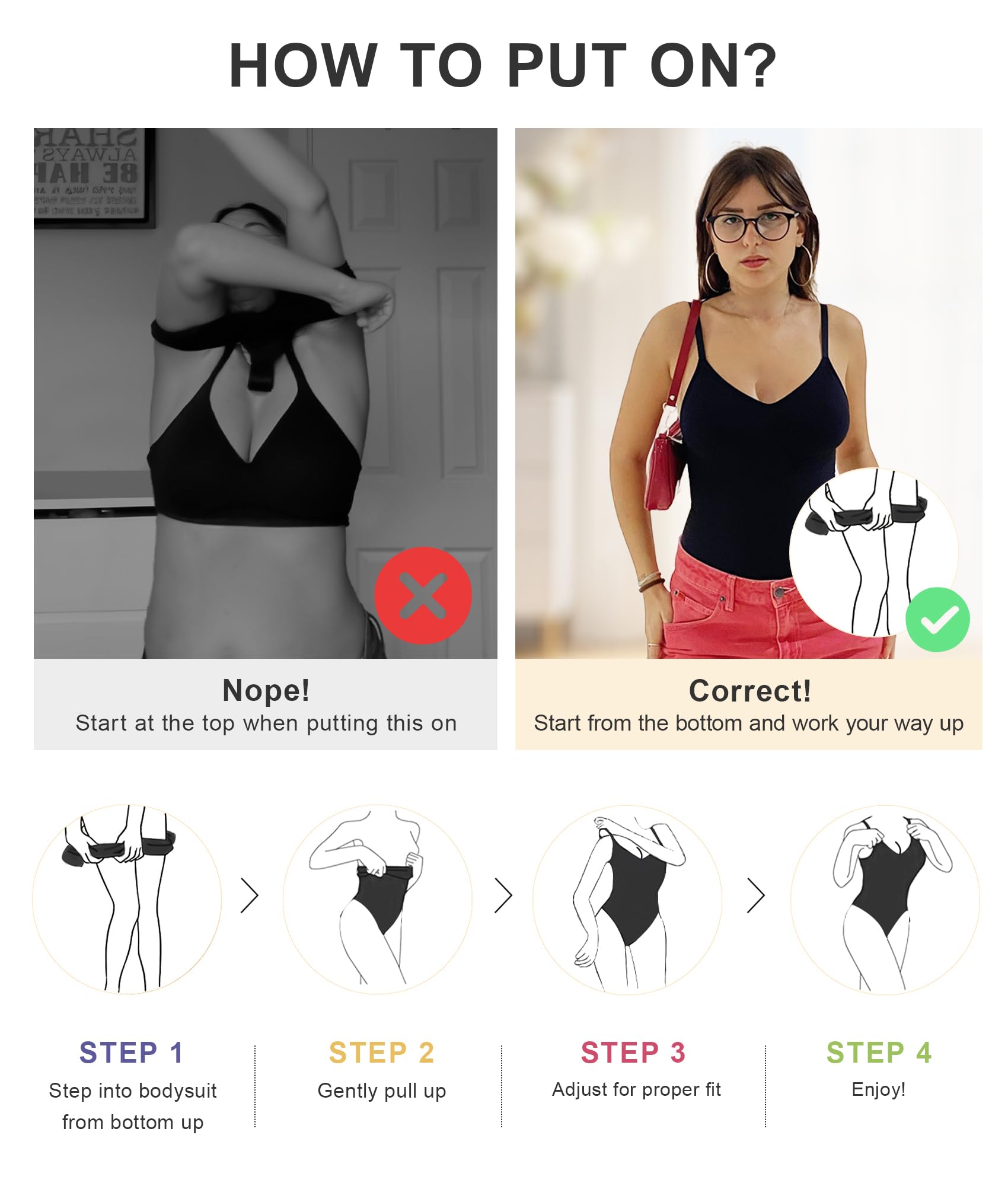 Women's Tummy Control Shapewear Thong Bodysuit Seamless Waist Snatching Body Shaper