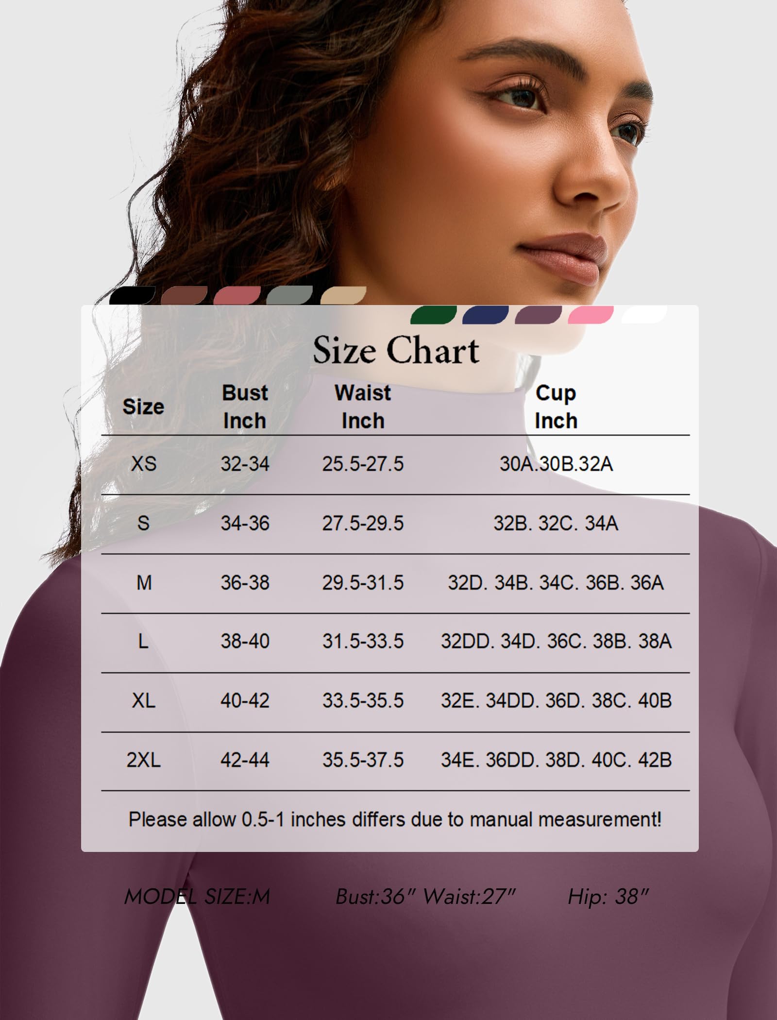 Bodysuits for Women High Neck Long Sleeve Body Suits Snap Closure Double Lined Mock Neck Bodysuit Soft