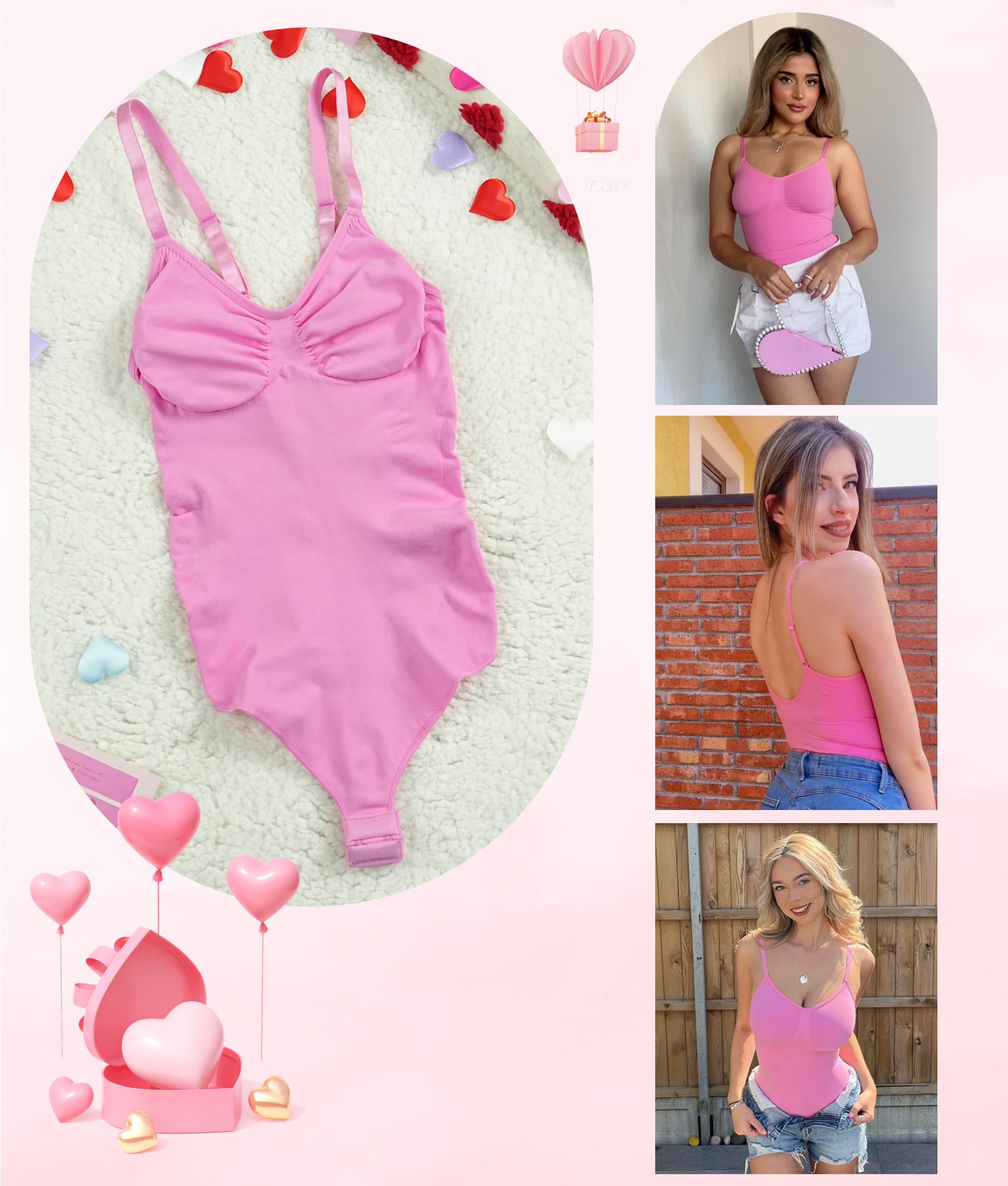 Women's Tummy Control Shapewear Thong Bodysuit Seamless Waist Snatching Body Shaper
