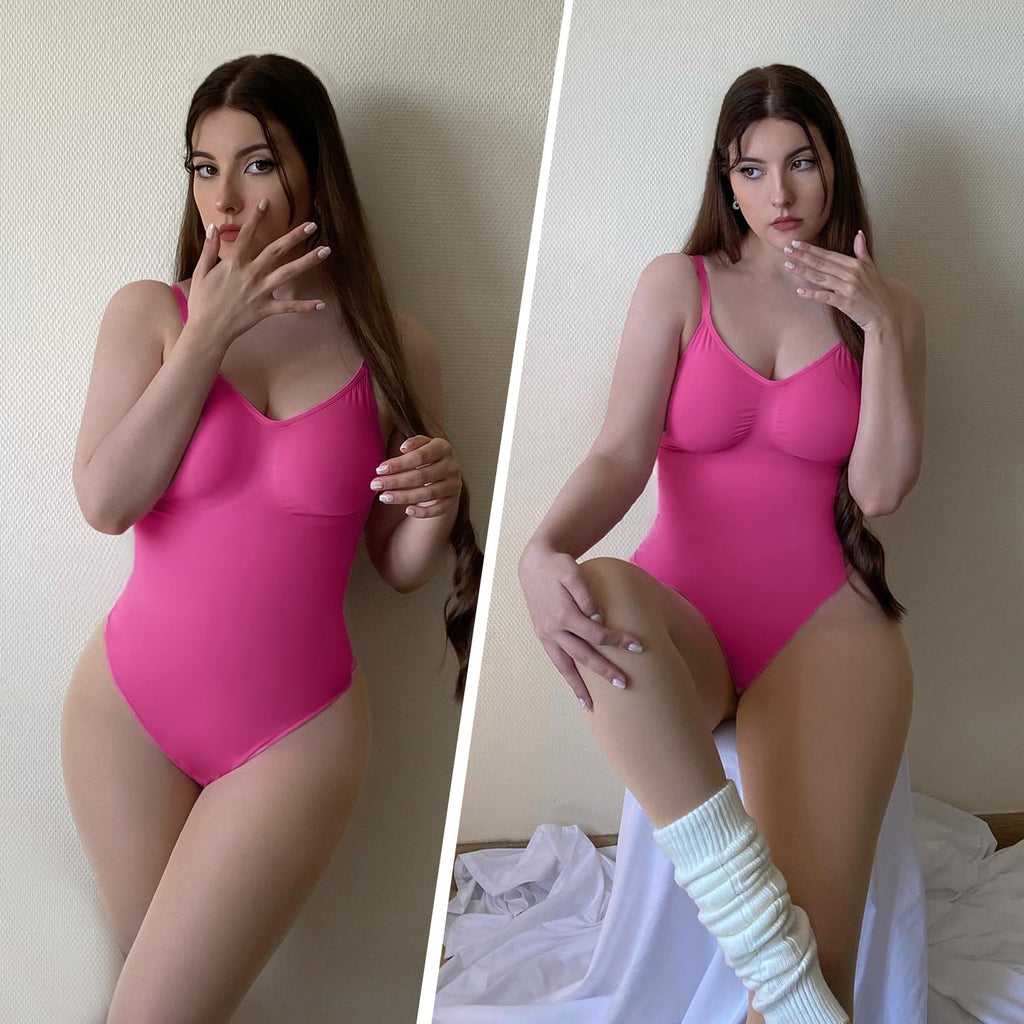 Women's Tummy Control Shapewear Thong Bodysuit Seamless Waist Snatching Body Shaper
